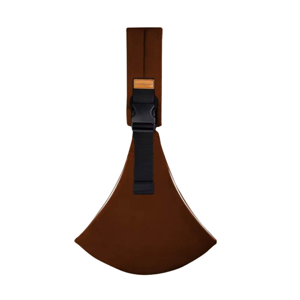 Porte-bébé Monreux Snugli marron chocolat avec design minimaliste et boucle centrale.